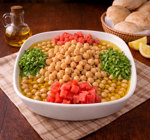 حمص حب بالزيت