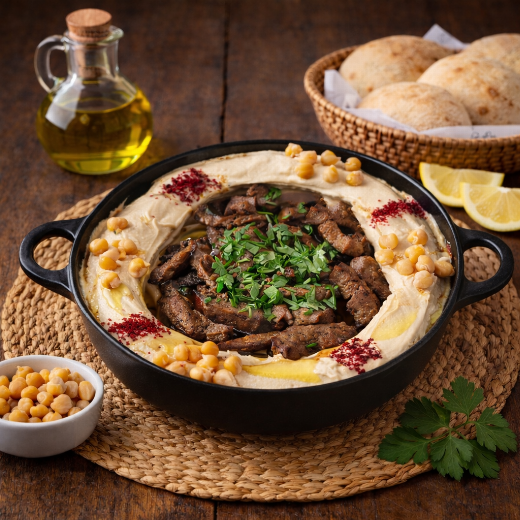 حمص بالكبدة