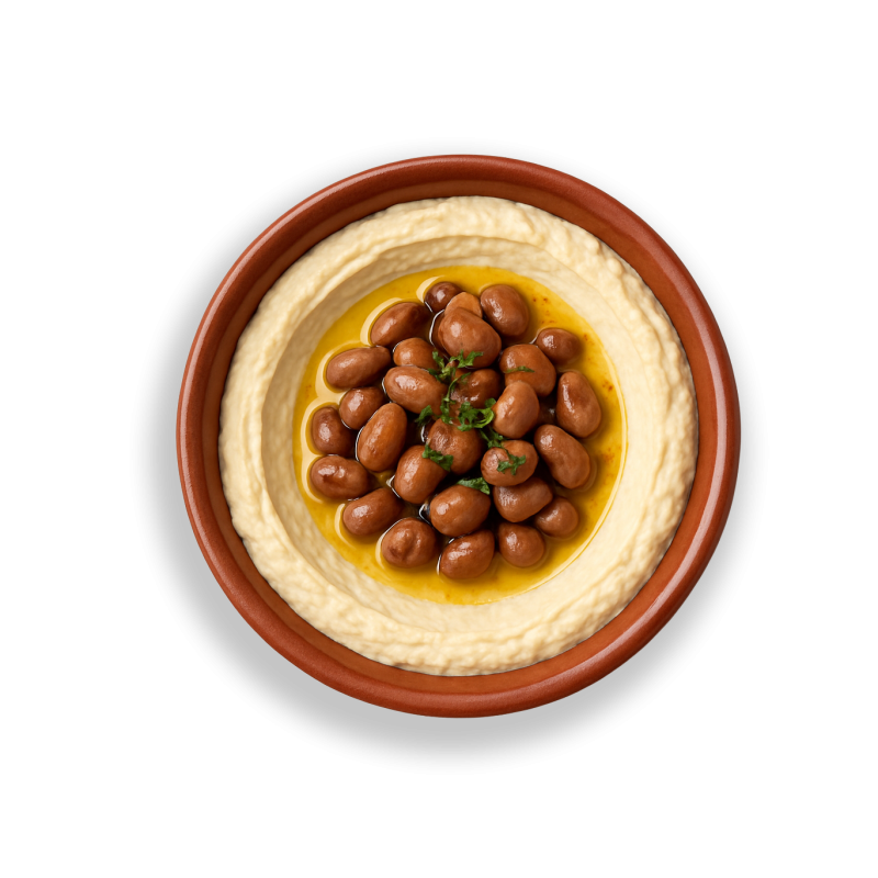 Hummus with beans/foul