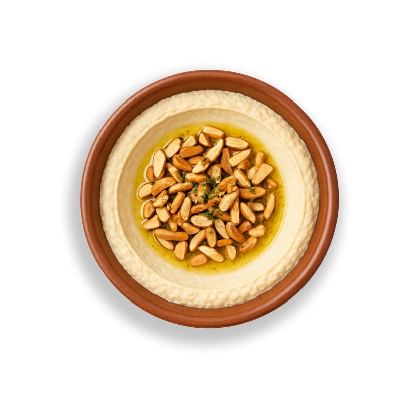 Hummus with almonds